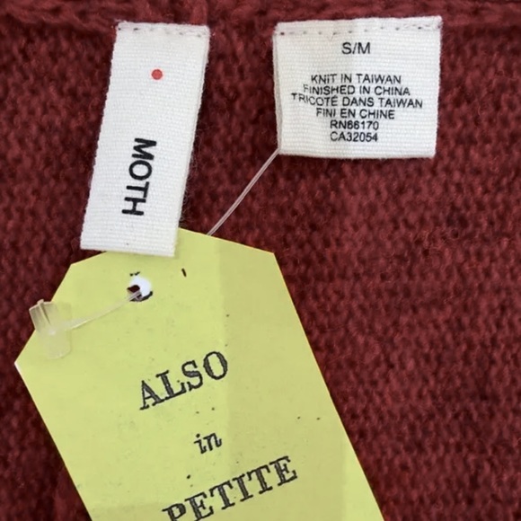 $148 Anthropologie Winter Goodies Sweater Small / Medium 2 4 6 8 Red Wool Cozy - Picture 7 of 11